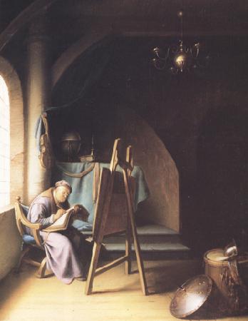  A Man writing in an Artist's Studio (mk33)